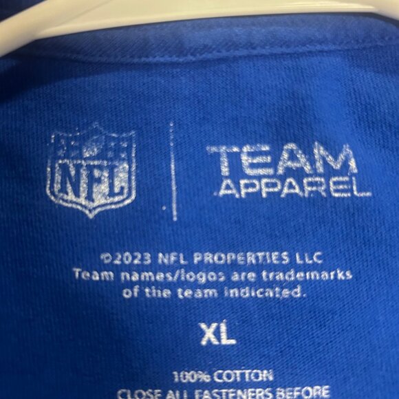 NFL Team Apparel Detroit Lions Long Sleeve Crewneck Shirt Blue Cotton Size XL - Picture 7 of 10